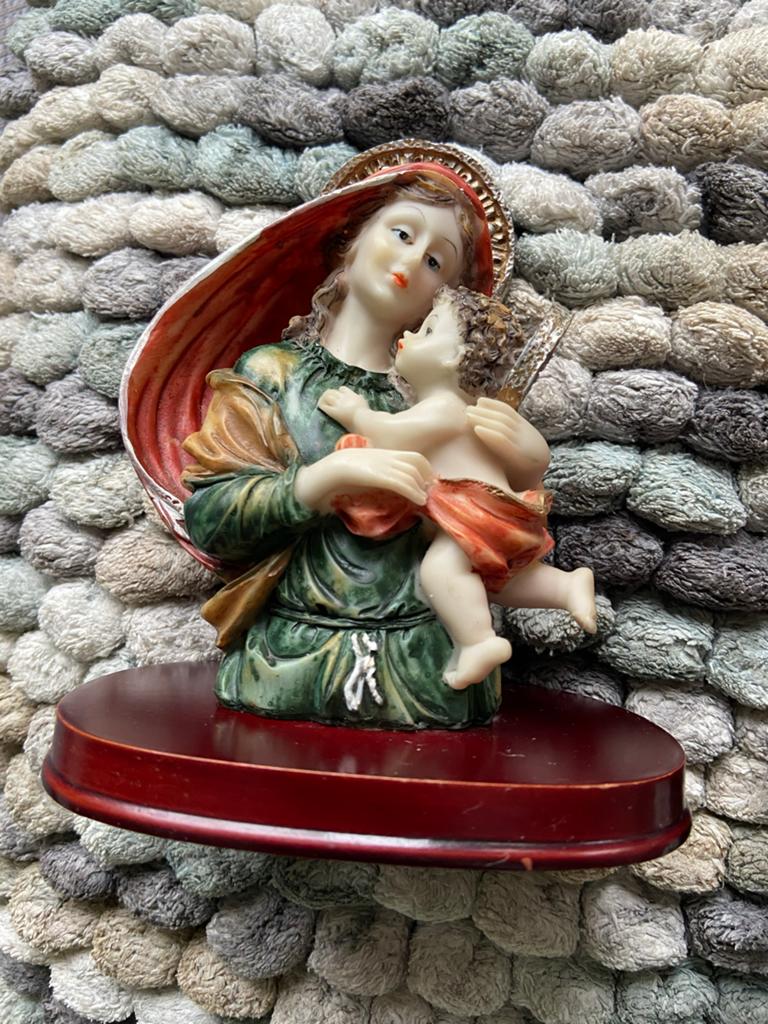 Set van 2 Katholieke Religieuze Borstbeelden: Maria & Jezus, Ophalen