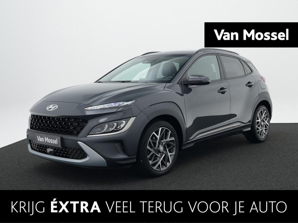 Hyundai Kona 1.6 GDI HEV Fashion | Camera | Head Up Display, Auto's, Hyundai, 12 maanden, Gebruikt, Euro 6, Leder en Stof