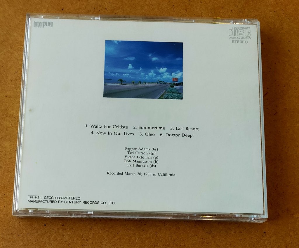 Pepper Adams Quintet California Cookin' CD Japan OBI 1983/92, Ophalen of Verzenden, Gebruikt, Jazz