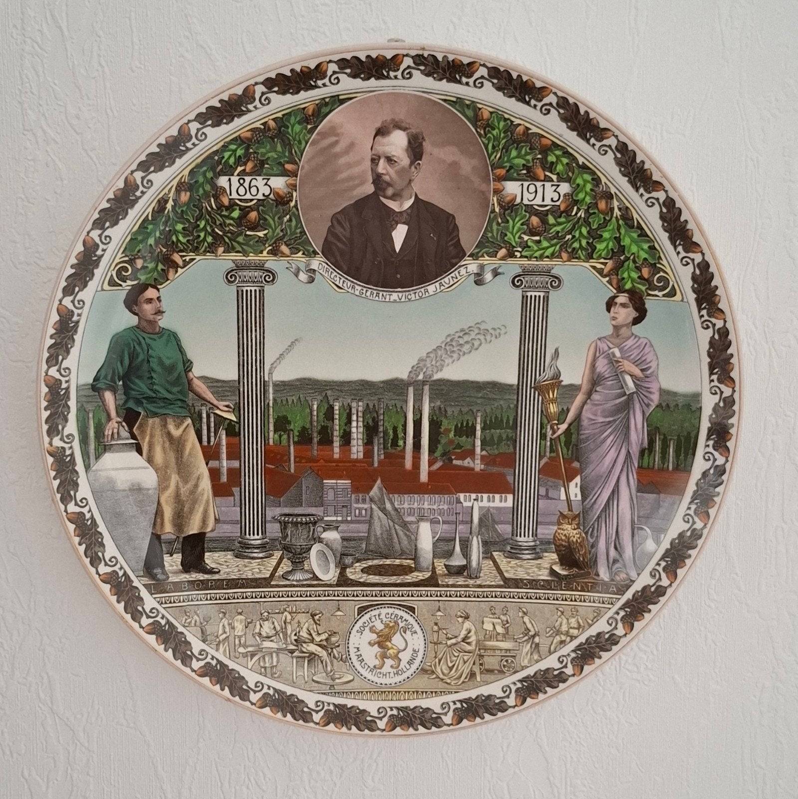Antiek Gedenkbord 1863-1913, Ophalen