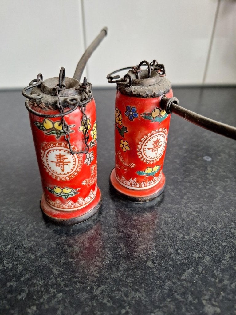 Chinese opiumpijpjes 2 stuks, Ophalen of Verzenden