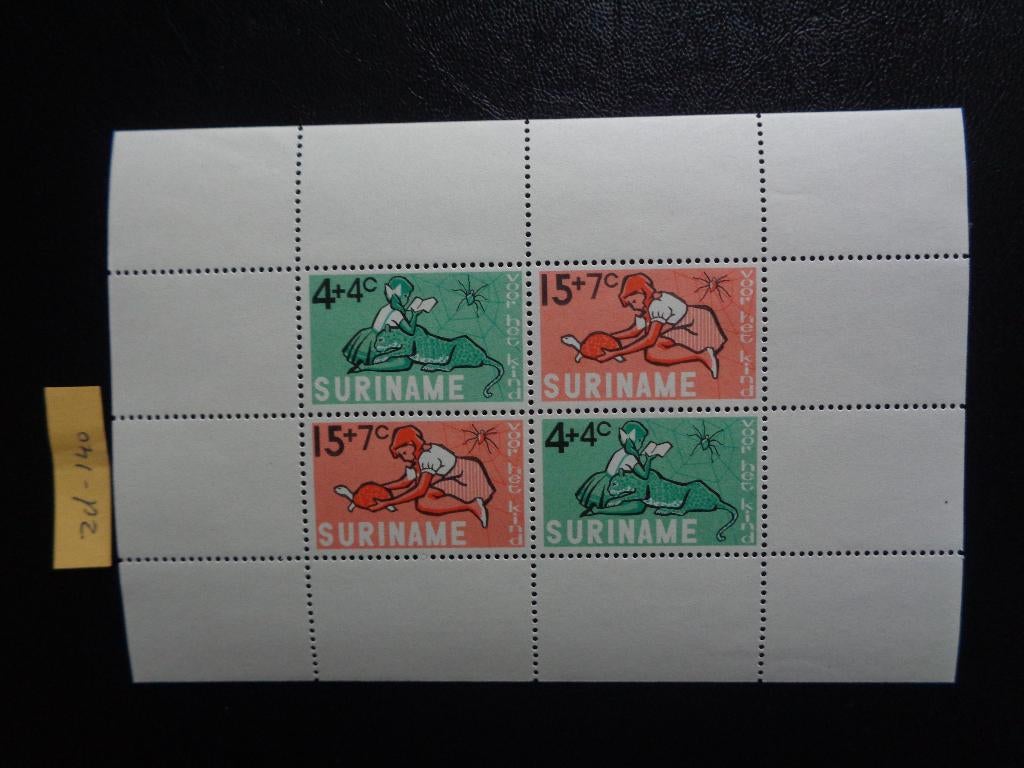 suriname - blok kinderzegels / postfris 1965 (zd-140), Postzegels en Munten, Postzegels | Suriname, Ophalen of Verzenden, Postfris