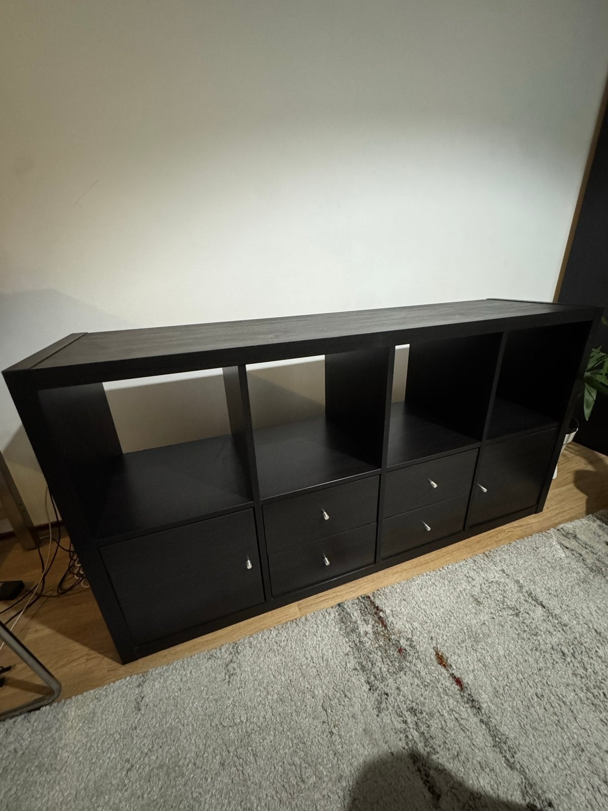 IKEA Kallax Kast met Lades en Deuren - Zwartbruin, Ophalen, Gebruikt