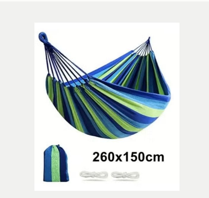 Brede canvas hangmat (260 x 150 cm),