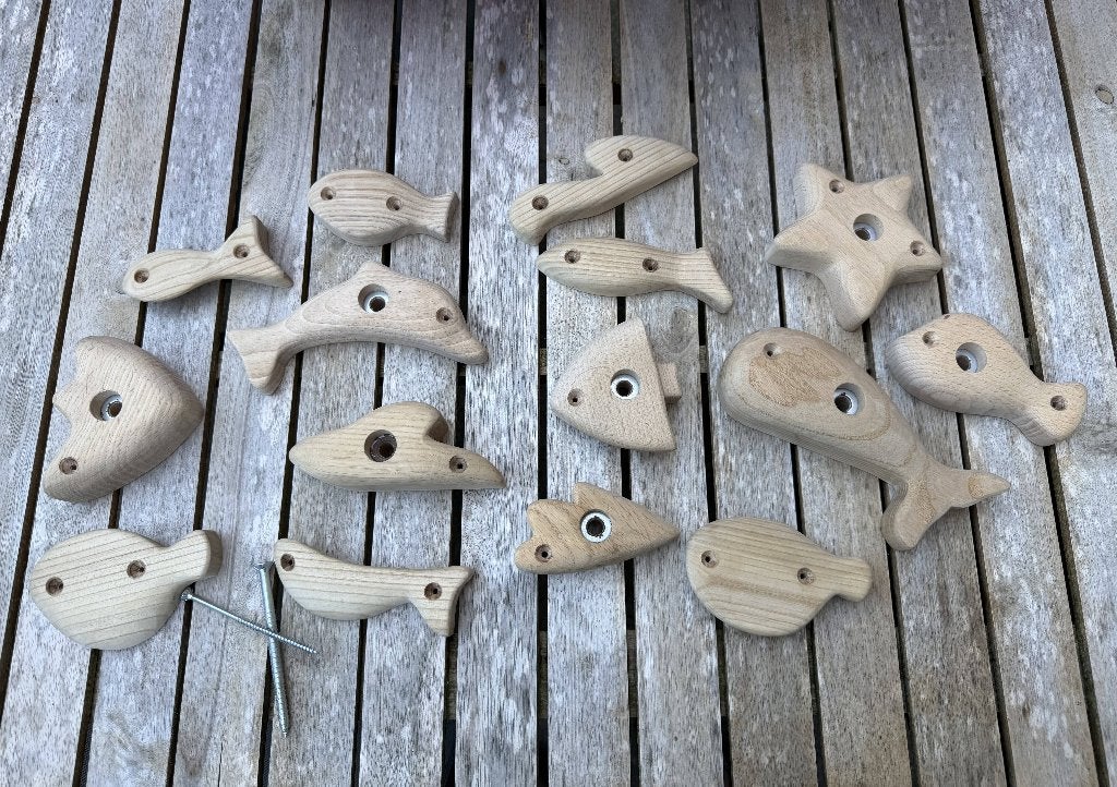klimgrepen hout thema zee kinderkamer, Ophalen of Verzenden, Zo goed als nieuw, Klimsport-accessoire