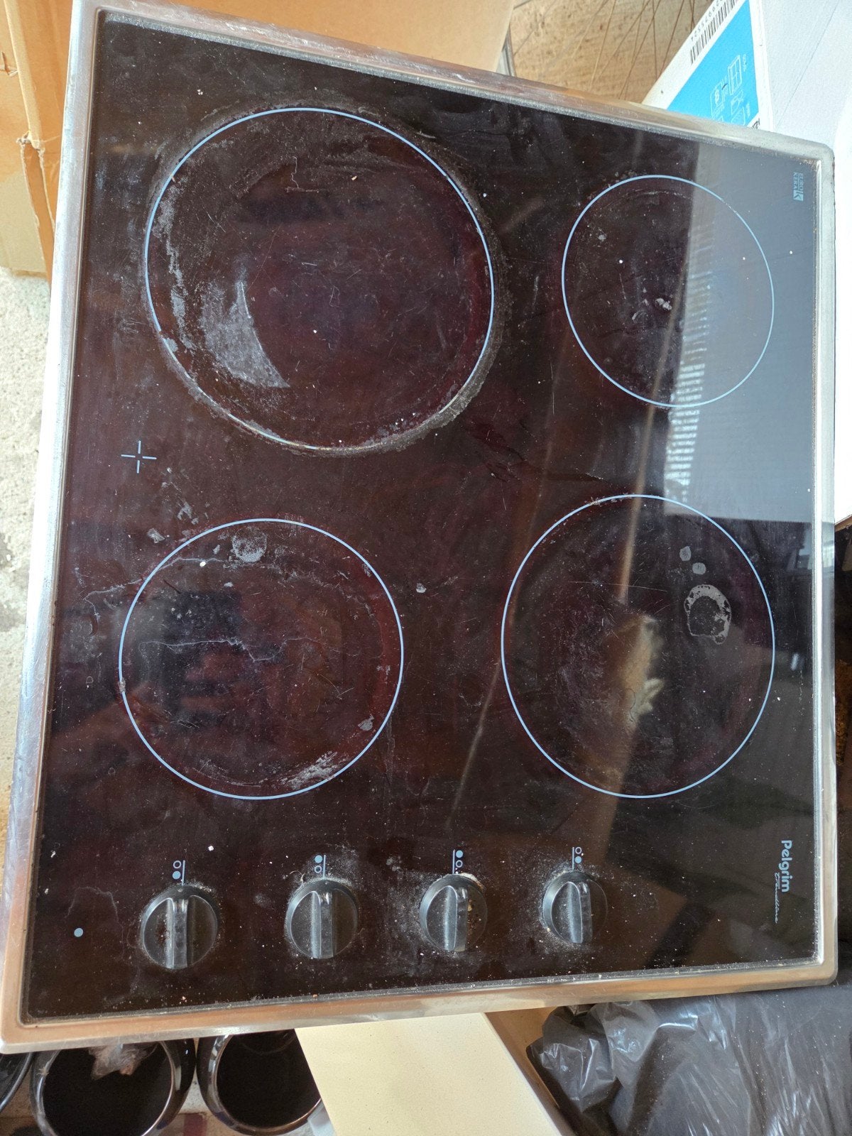 Pelgrim Elektrische Kookplaat - 4 Kookzones, Witgoed en Apparatuur, Kookplaten, Ophalen, Gebruikt, 4 kookzones, Inbouw