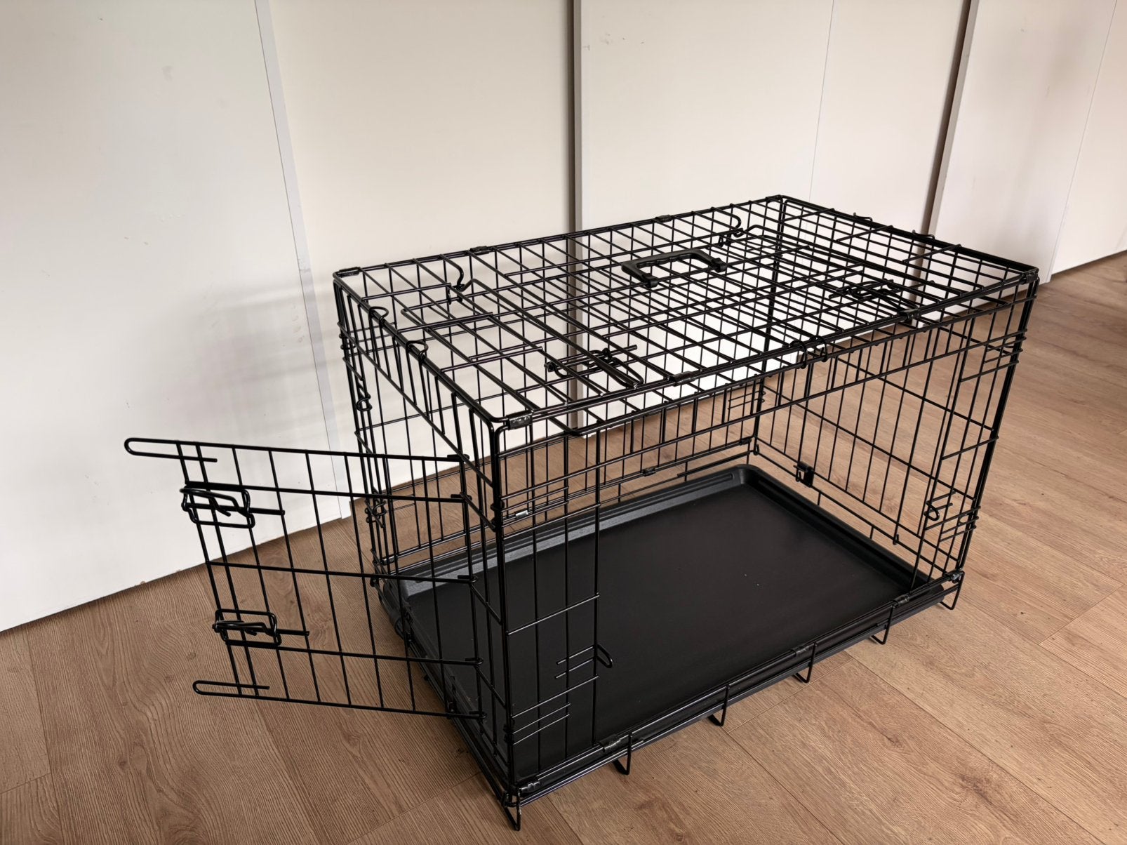 Stalen hondenbench – 75  46  53 cm - maat M, Dieren en Toebehoren, Ophalen, Zo goed als nieuw, 110 cm of meer, 100 cm of meer