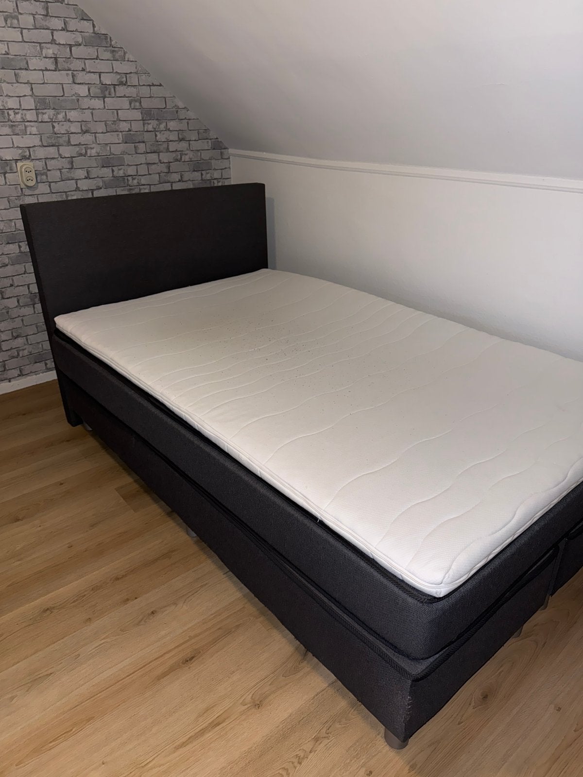 Boxspring 120-200, Huis en Inrichting, Ophalen, Gebruikt, Twijfelaar, 120 cm