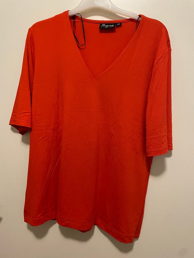 T-shirt effen oranje terra Myrna maat XXL, Myrna by Ned, Maat 46/48 (XL) of groter, Oranje, Ophalen of Verzenden