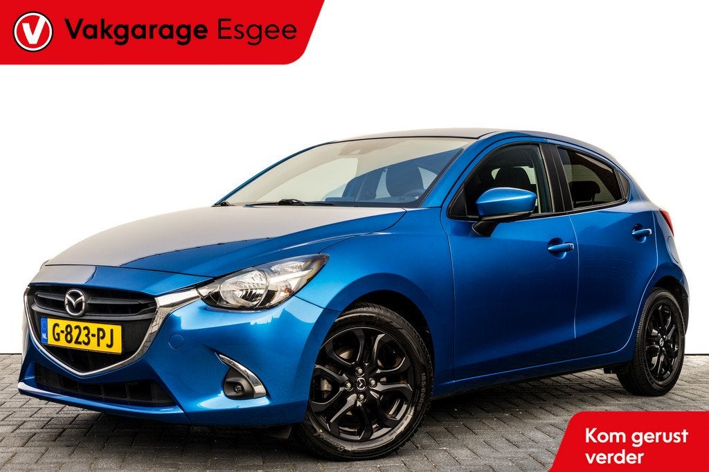 Mazda 2 1.5 90 PK Skyactiv-G Sport Selected | Ned Auto | 64, Auto's, Mazda, Stof, Met garantie (alle), Blauw, Origineel Nederlands