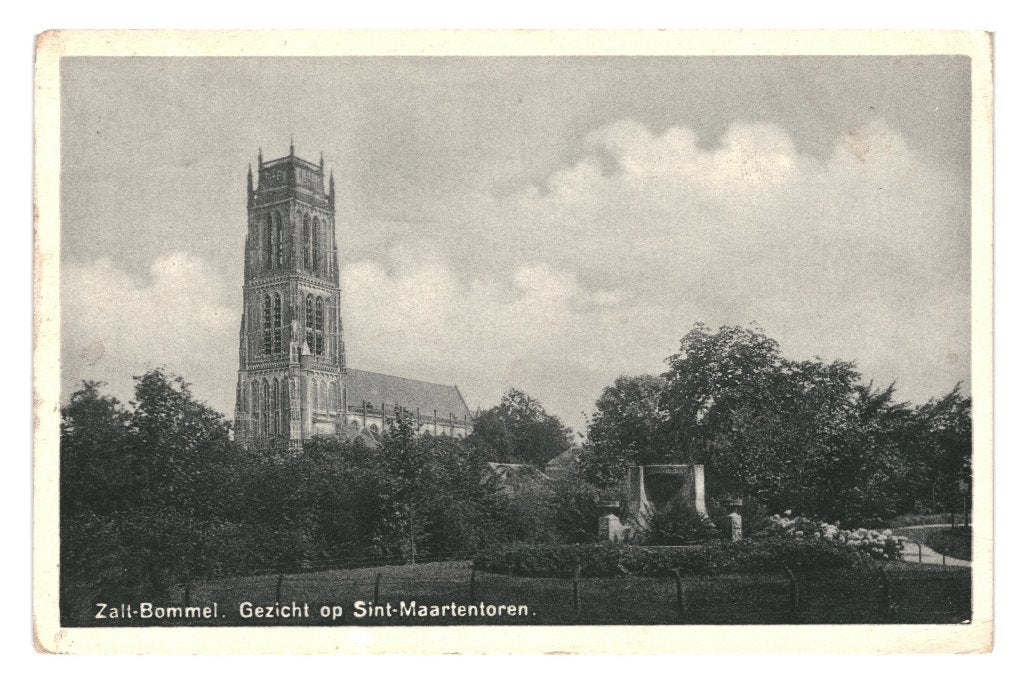 947260	Zaltbommel	Sint Maartentoren	Gld 1936	Gelopen, Ophalen of Verzenden, 1920 tot 1940, Gelopen, Gelderland