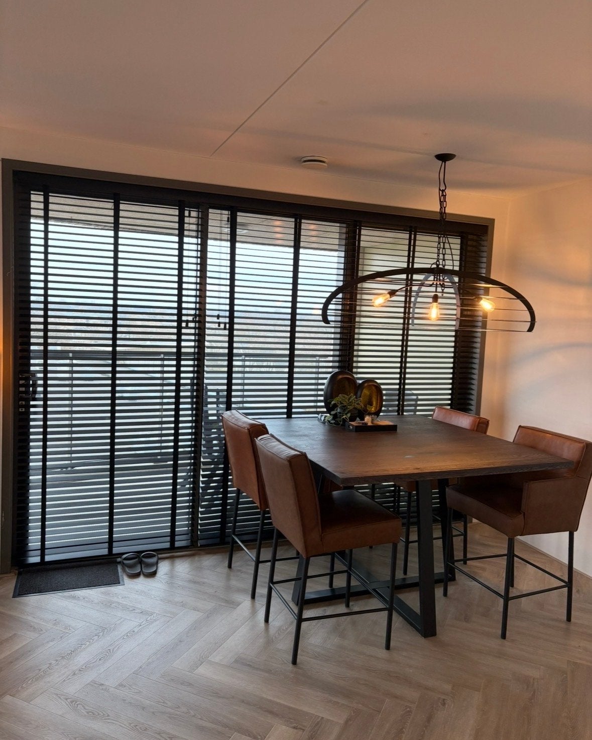 Moderne eetkamer tafellamp met 3 fittingen, Ophalen, Zo goed als nieuw, Metaal, E27 (groot)