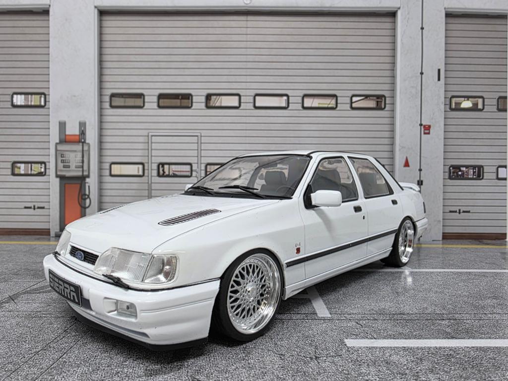 Ford Sierra RS Cosworth 1:18 in OVP verlaagd op BBS velgen, Hobby en Vrije tijd, Modelauto's | 1:18, Overige merken, Ophalen of Verzenden