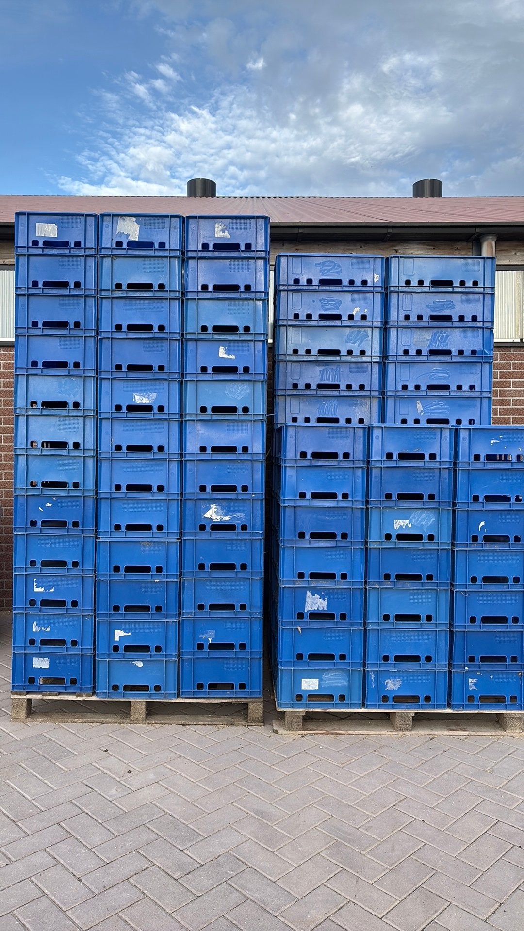blauwe kratten, Ophalen of Verzenden, 50 tot 75 cm, Krat, Minder dan 35 cm