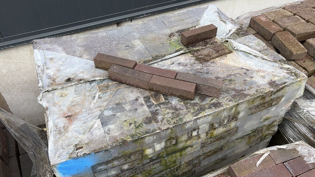 8m2 gebakken klinkers dikformaat strak 20x7, Ophalen, Klinkers, Nieuw, 5 tot 10 m²