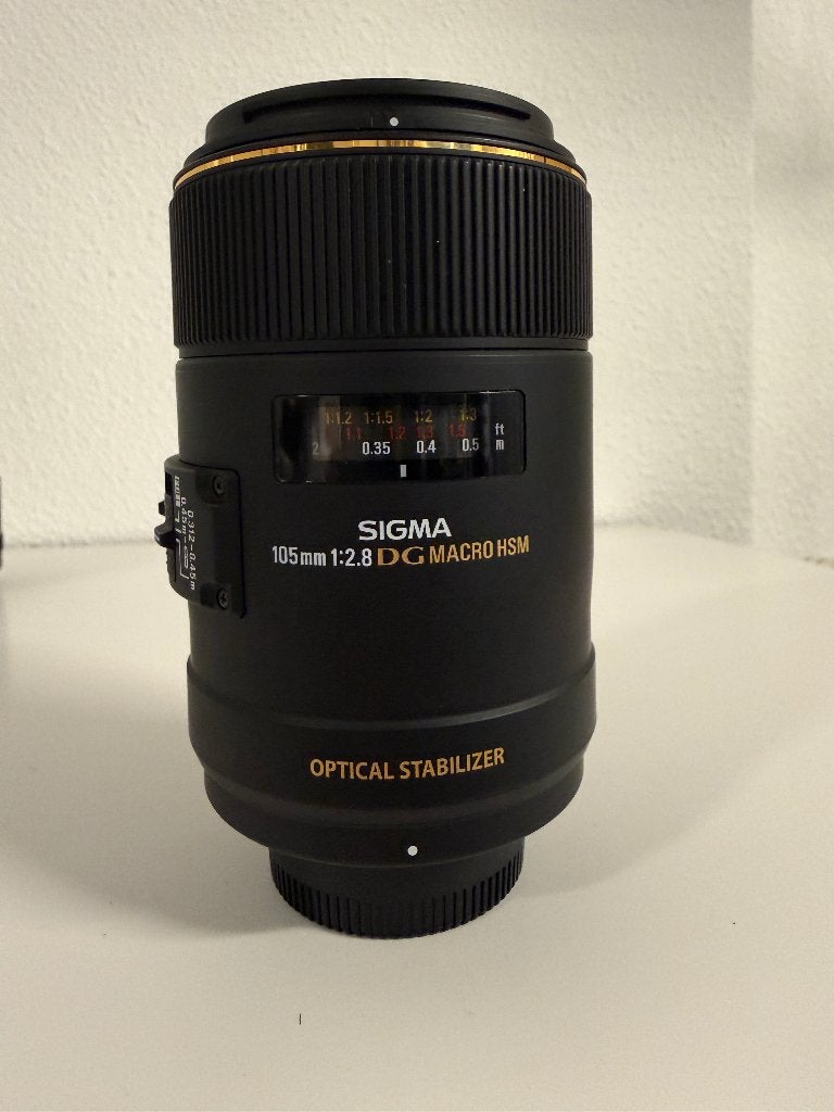 Sigma 105mm f/2.8 EX DG Macro OS HSM voor Nikon, Beeldstabilisatie, Gebruikt, Sigma, Ophalen of Verzenden
