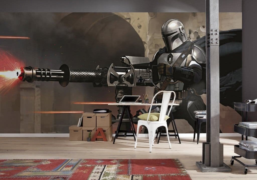 Star Wars Vlies Behang - 500x250 cm - Mandalorian Blaster, Huis en Inrichting, Verzenden, Vliesbehang, 10 tot 25 m², Komar