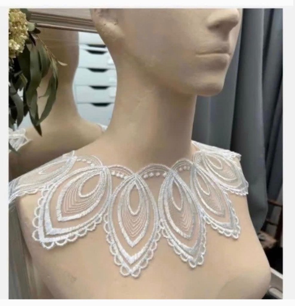 Kraag voor Jurk/Blouse - Nieuw, wit 40 cm, Ophalen of Verzenden