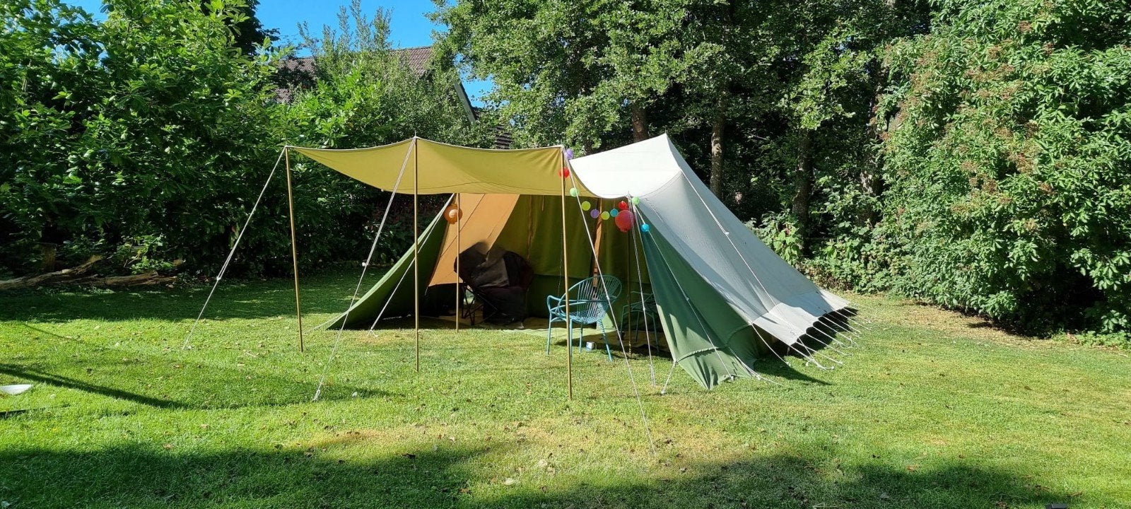 Piramide tent Randstad, 4 persoons, Caravans en Kamperen, Ophalen, Gebruikt
