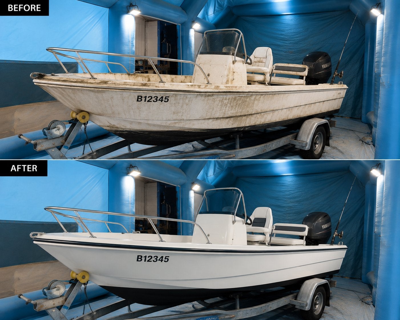 Foto 5 van Boot spuiten verven bekleding vervangen restoreren project
