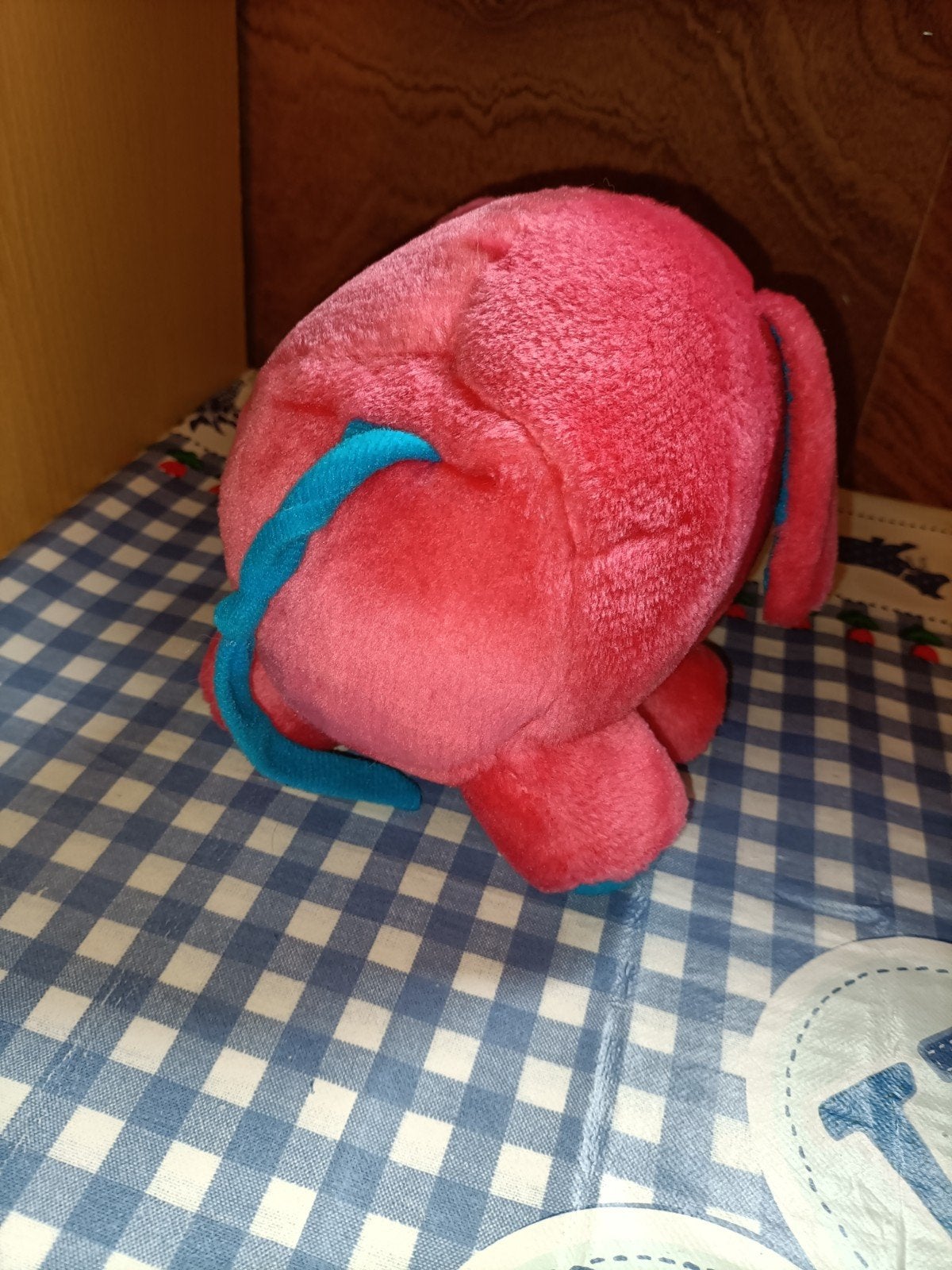 SNS Bank roze olifant knuffel met flaporen 19 cm vintage, Ophalen of Verzenden, Zo goed als nieuw