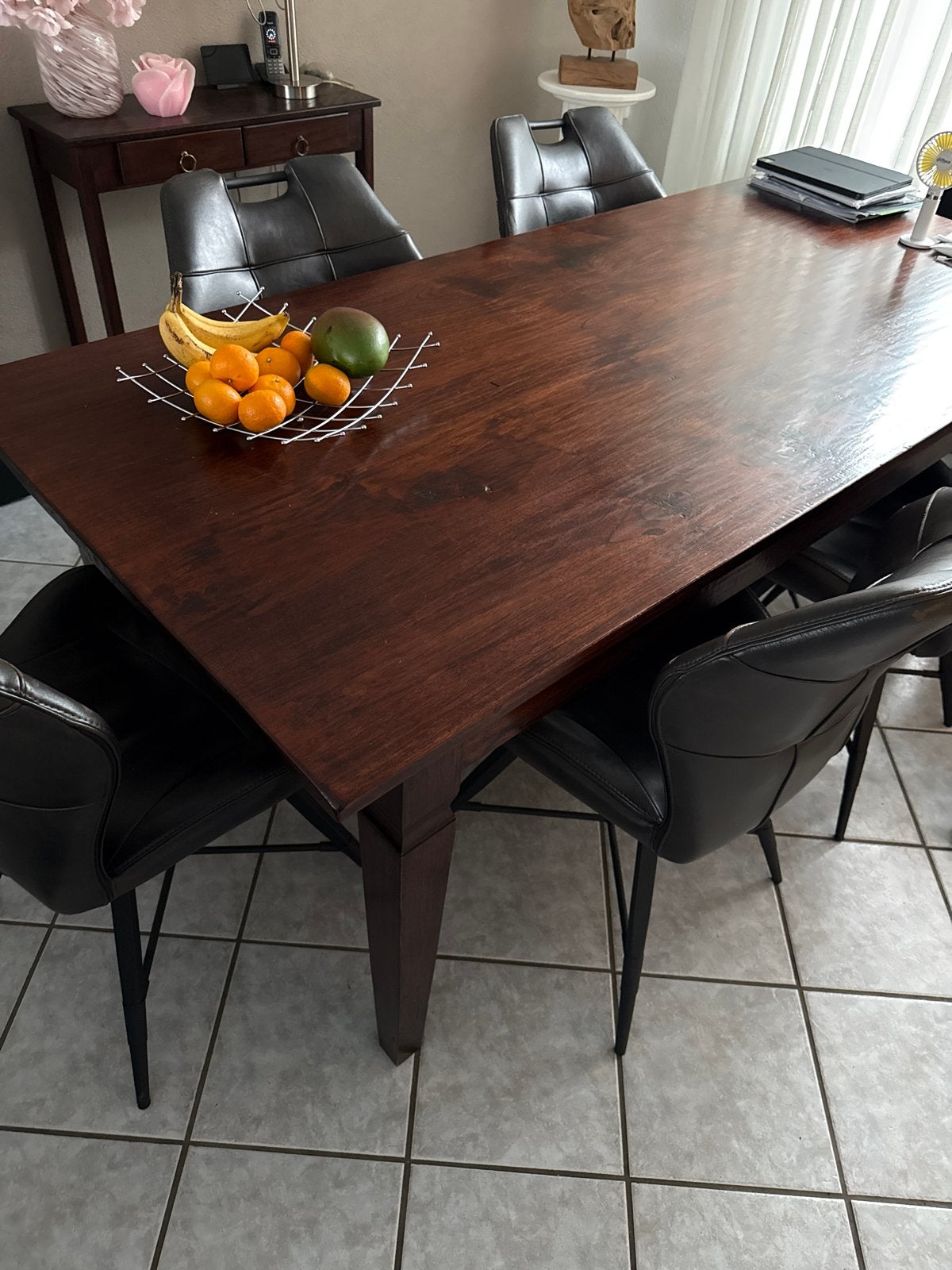 Elegante eettafel met lades, Ophalen, Gebruikt, 50 tot 100 cm, Vijf personen of meer