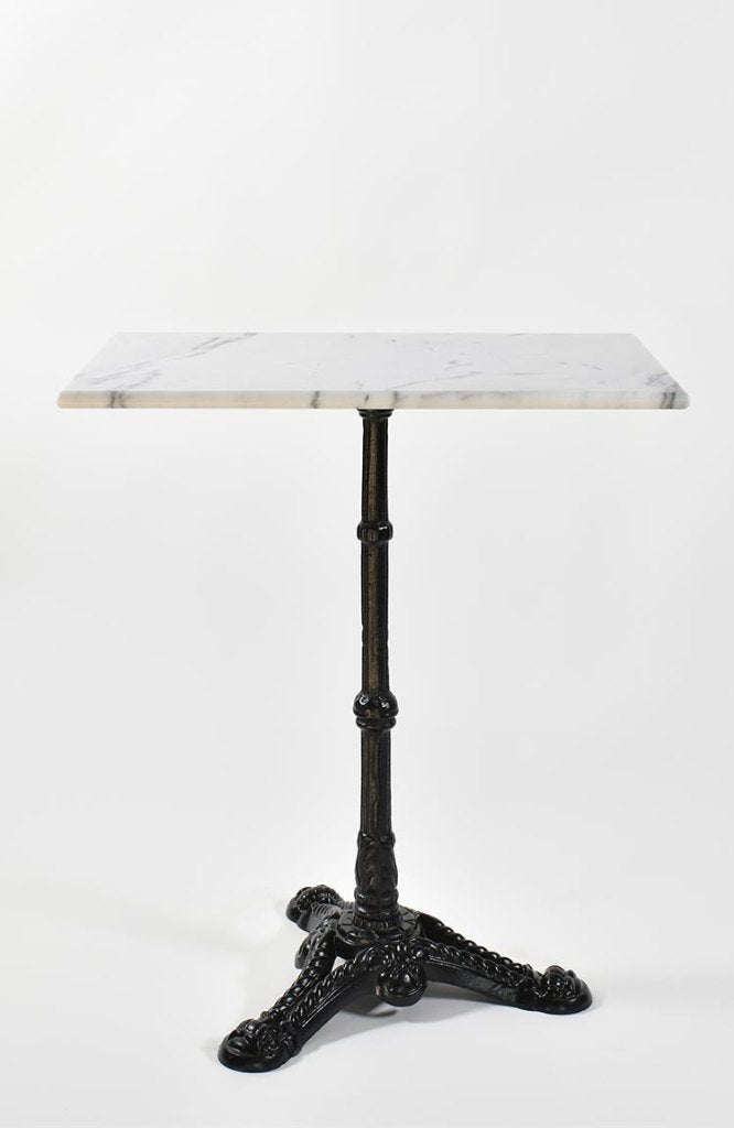 Bistrotafel balkontafel marmer 60 x 40 gietijzer onderstel, Info@edvonline.nl, Nieuw, Ophalen of Verzenden, Inductorstraat 9b Veenendaal