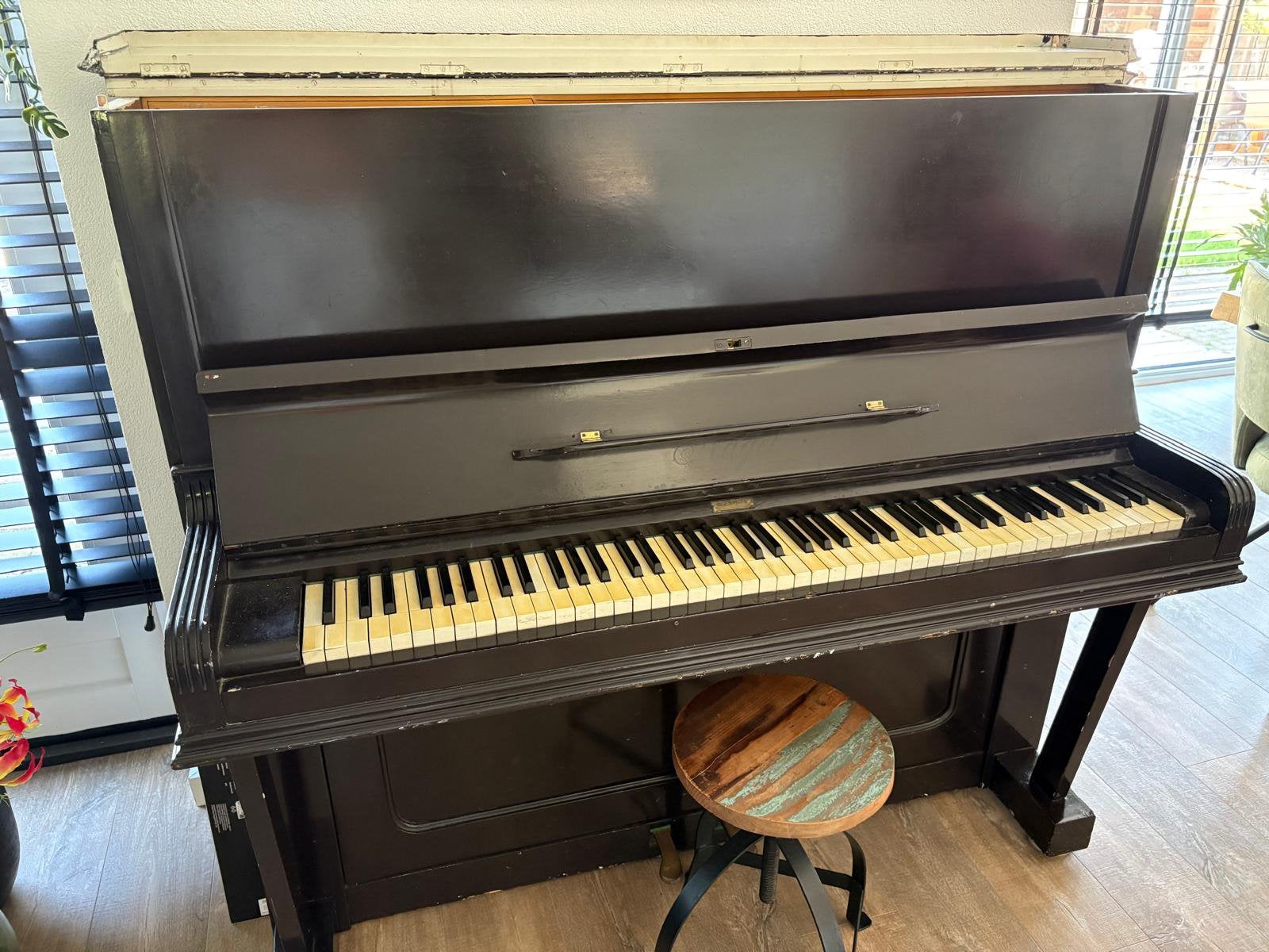 Piano, Muziek en Instrumenten, Piano's, Ophalen, Gebruikt, Zwart, Piano