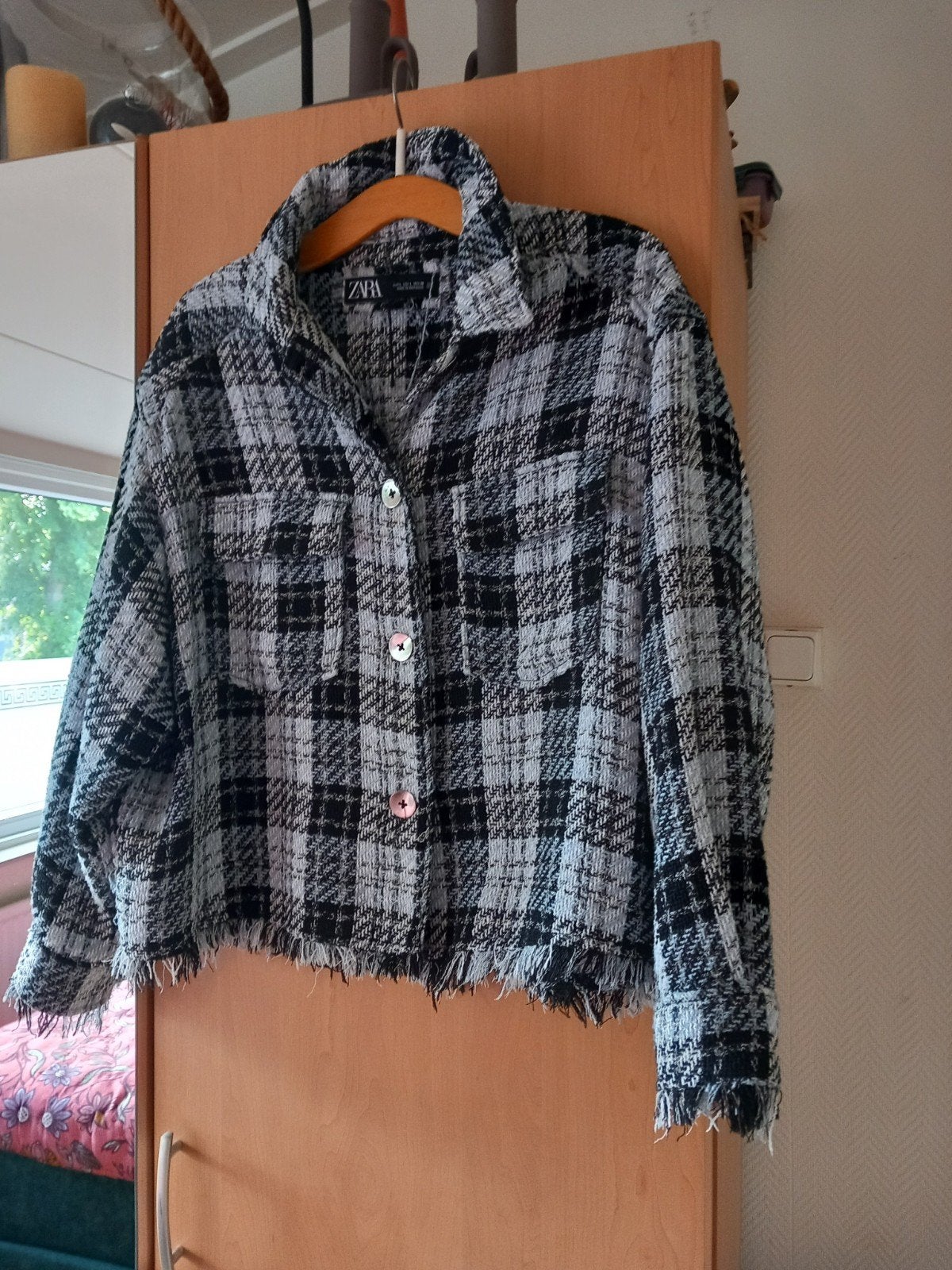Prachtig jasje,maat xl met franjes, Maat 46/48 (XL) of groter, Ophalen of Verzenden, Zo goed als nieuw, Jasje