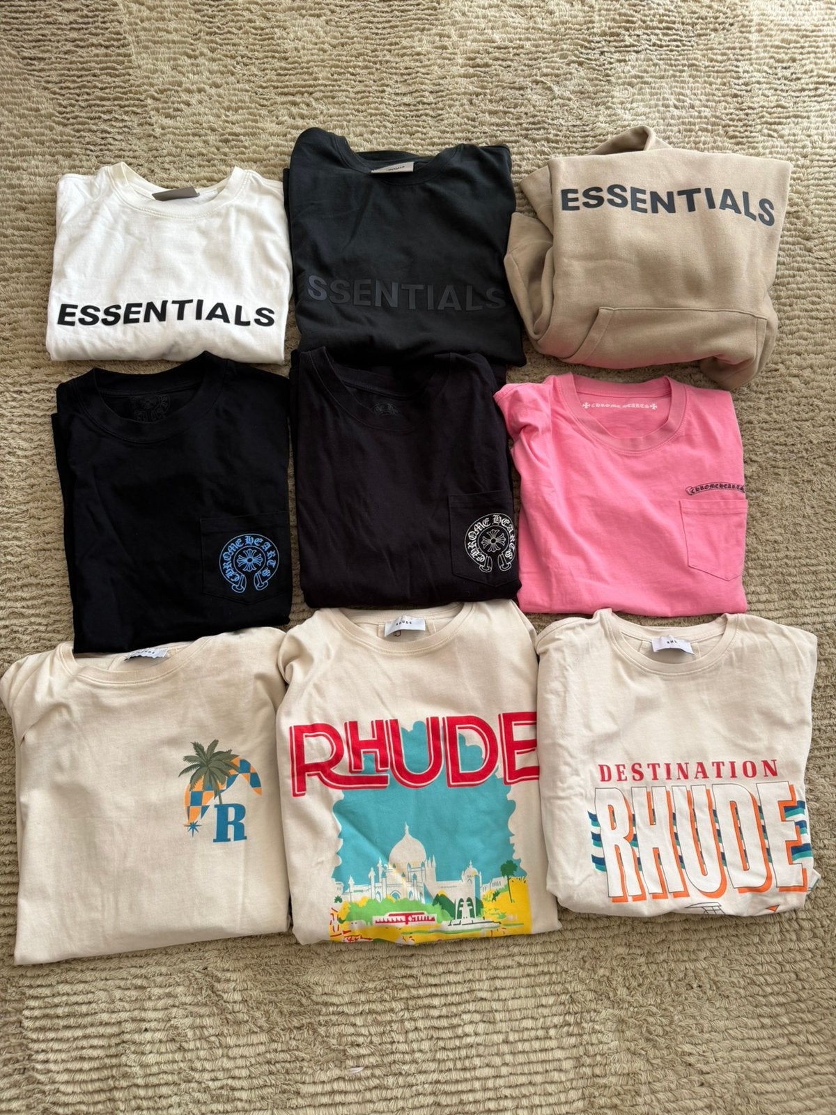 Chrome Hearts, Rhude, Essentials T-shirts, Verzenden, Zo goed als nieuw