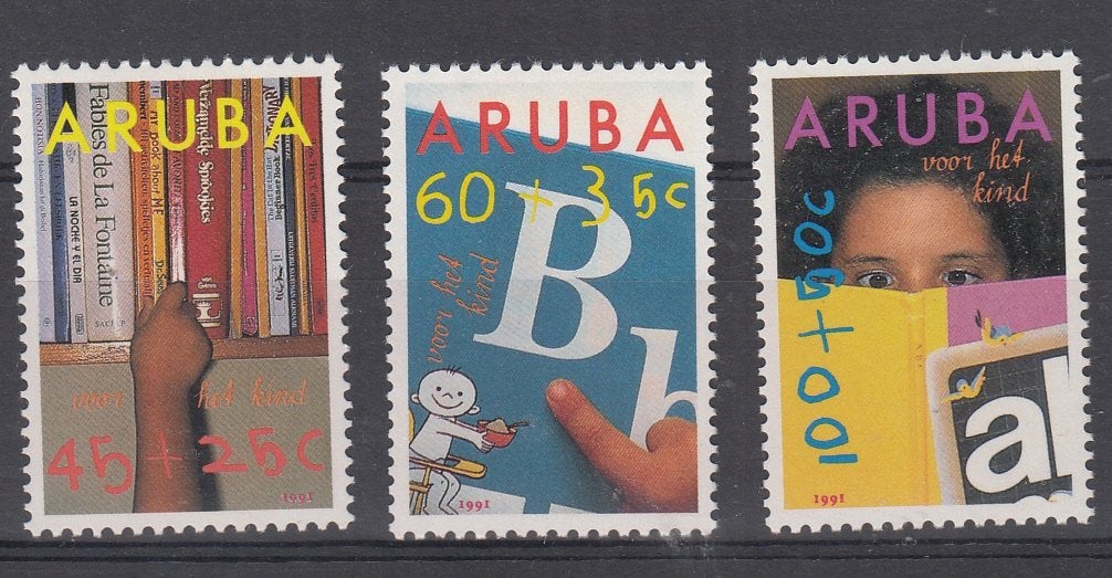 Aruba Postzegelserie Lezen Uitgave 1991, Ophalen of Verzenden