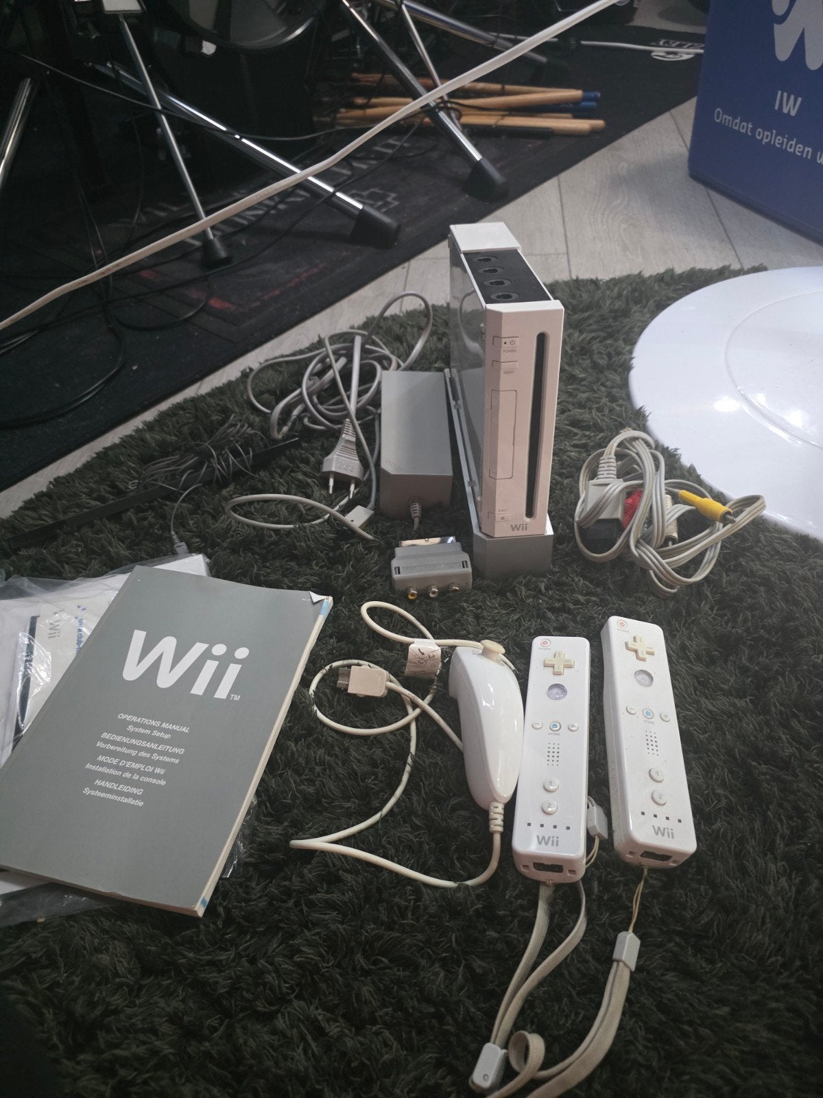 Nintendo Wii met 3 controllers en accessoires, Ophalen, Gebruikt, Met 2 controllers