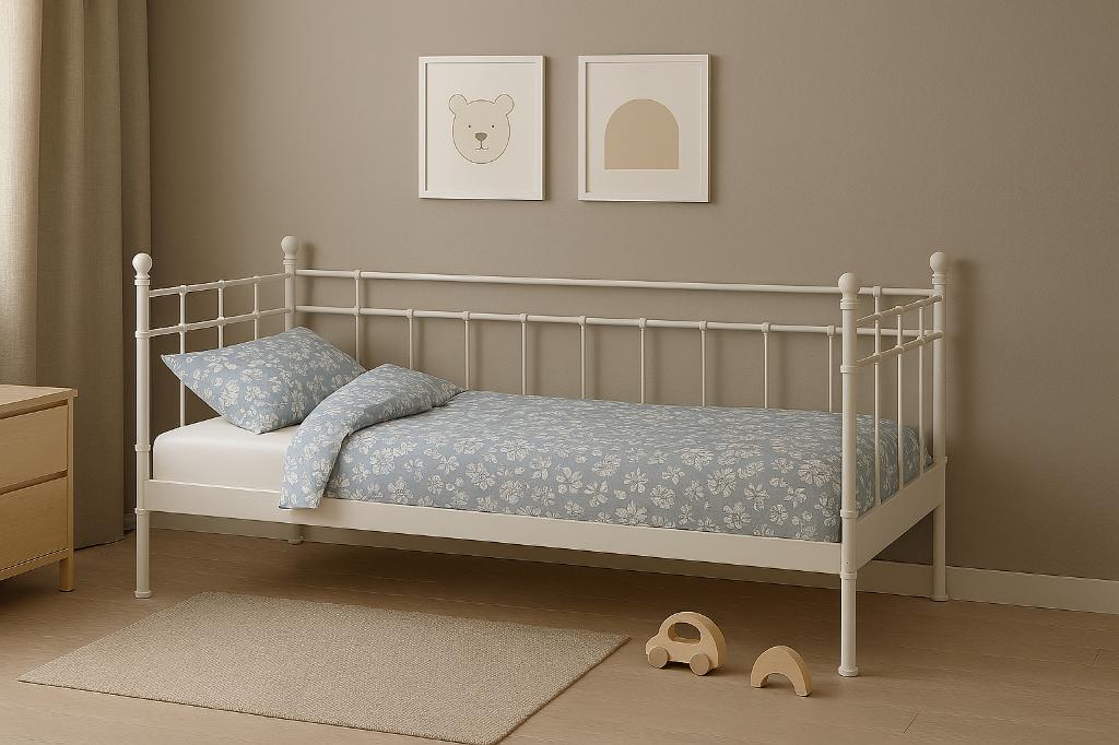 Spijlenbed/ bed met spijlen, Ophalen, 85 tot 100 cm, Zo goed als nieuw, Lattenbodem