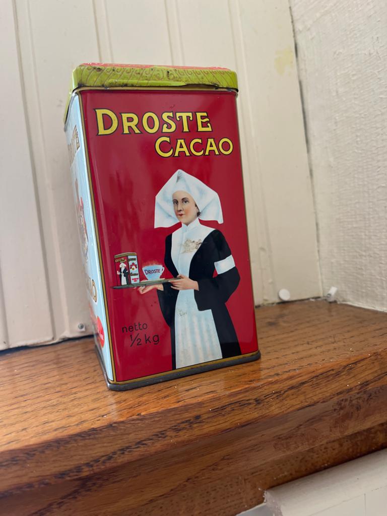 Vintage Droste Cacao Blik - Zeldzaam Verzamelobject, Ophalen of Verzenden