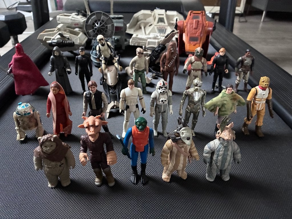 Verzameling Vintage Star Wars action figuren en voertuigen, Ophalen of Verzenden, Gebruikt, Actiefiguurtje