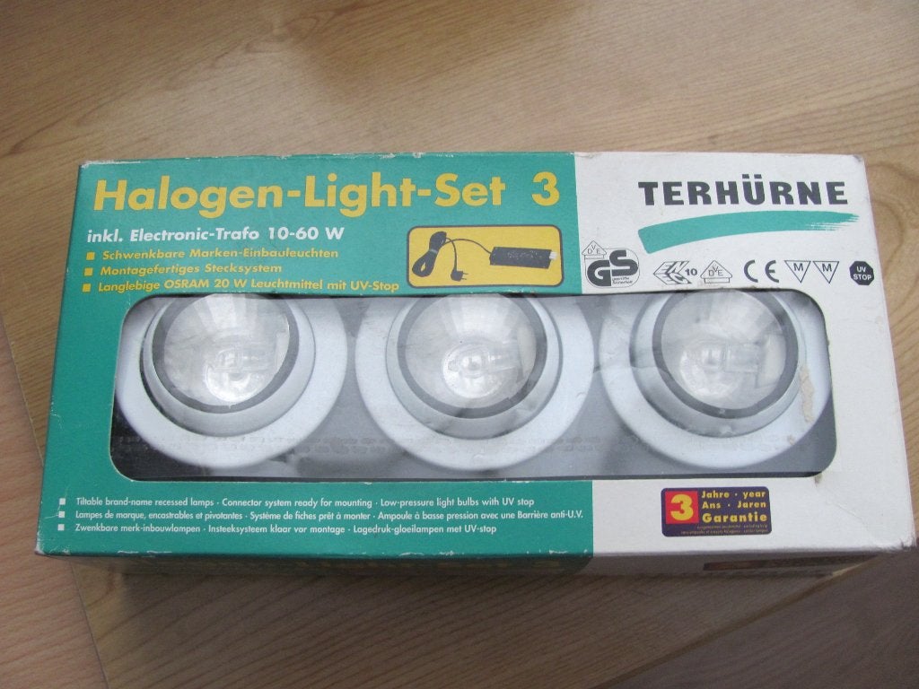 Halogeen spotjes set van 3, Ophalen of Verzenden, Nieuw, Plafondspot of Wandspot