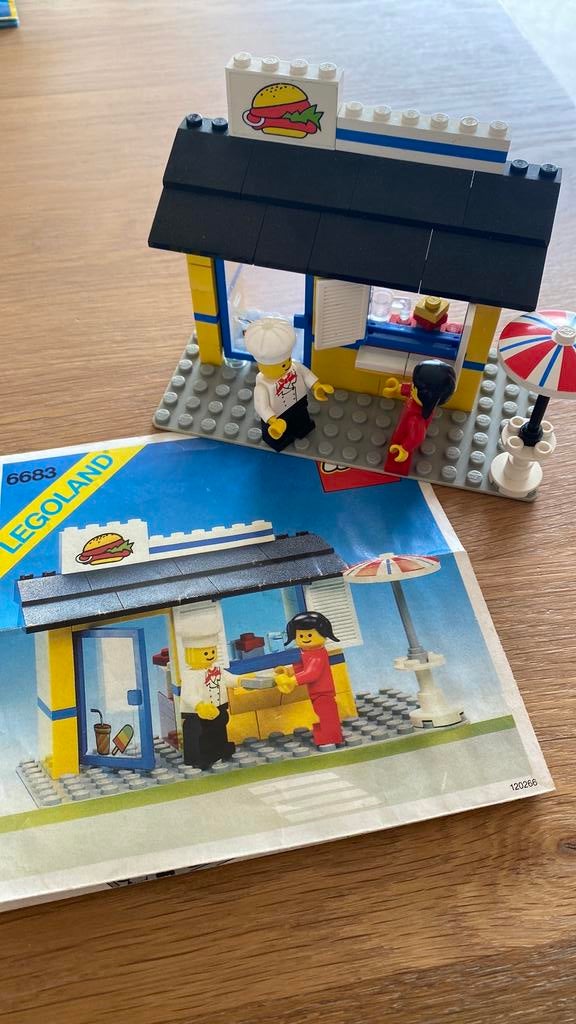 Lego Legoland 6683 Hamburgerkraam met instructies, Ophalen of Verzenden, Zo goed als nieuw