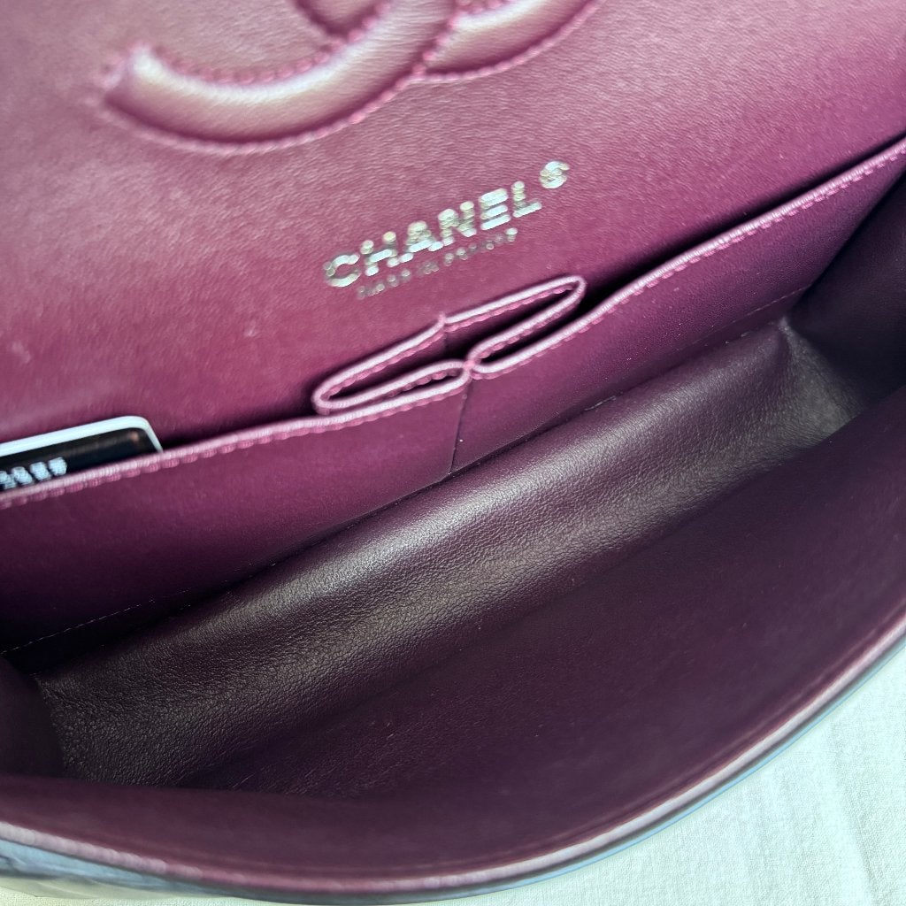 Chanel classic double flap timeless 2.55 zwart zilver tas image 3