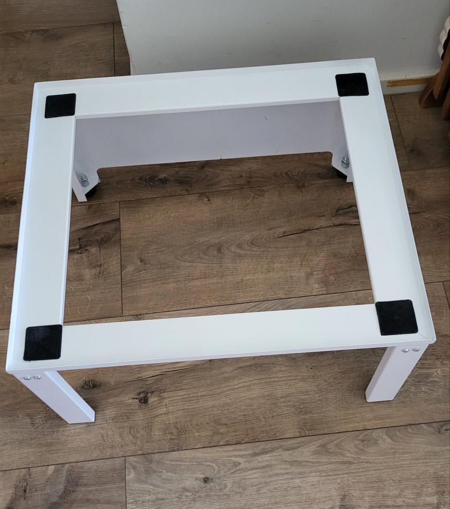 Witte metalen onderstel voor wasmachine/droger, Witgoed en Apparatuur, Ophalen, Zo goed als nieuw