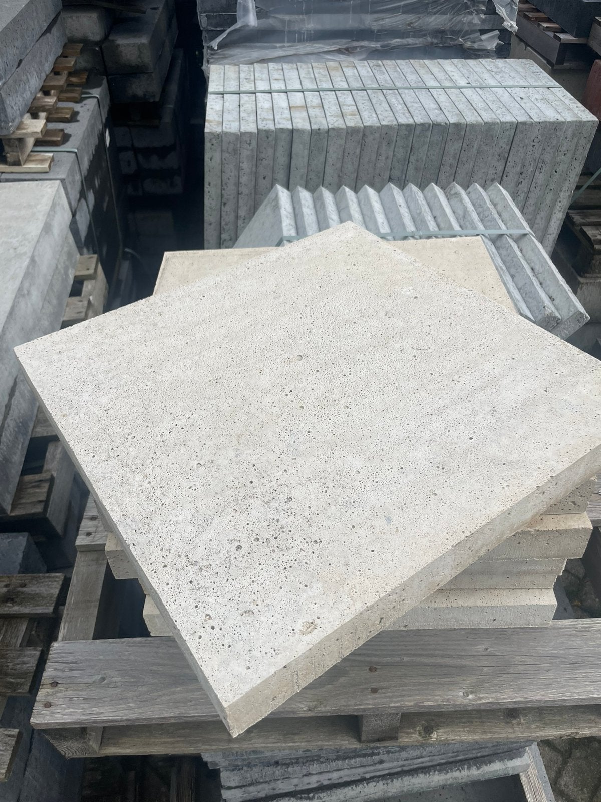 6 stuks Oud Hollandse tegels 50x50x5cm Creme RESTPARTIJ, Ophalen, Nieuw, Beton, Terrastegels