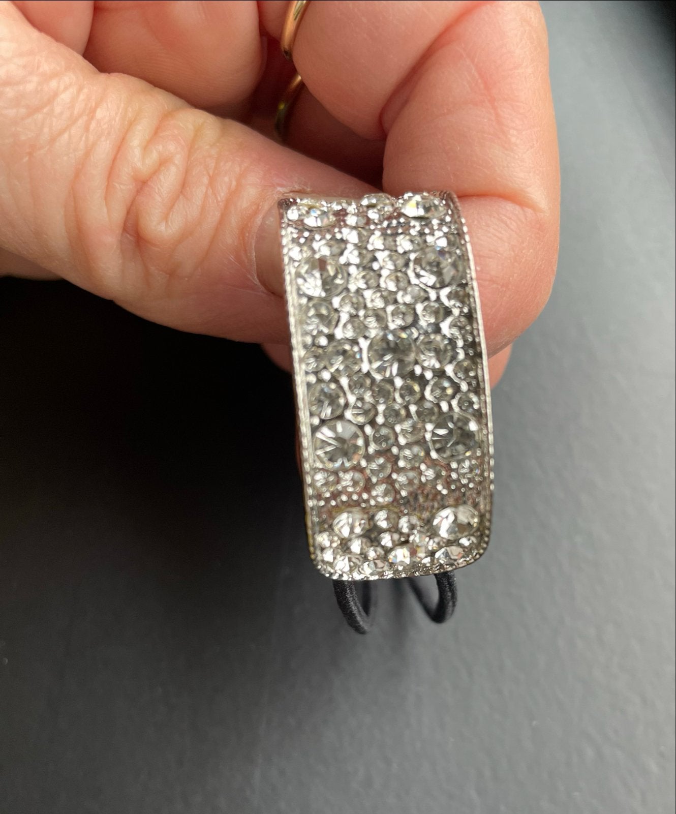 Nieuw Zilverkleurig Haar Elastiek met Strass, Ophalen of Verzenden, Nieuw, Overige typen