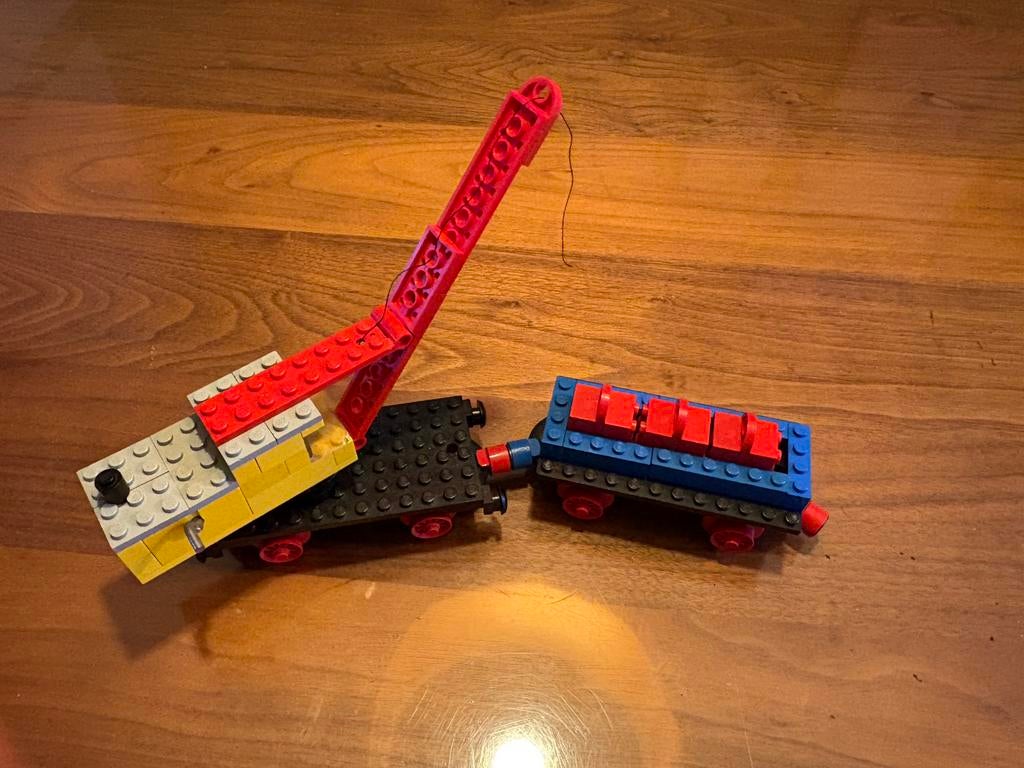Lego 134 kraan met laadwagon, Gebruikt, Lego, Ophalen of Verzenden, Compleet