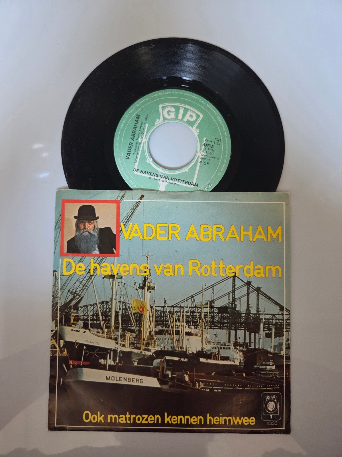 Vader Abraham - de havens van Rotterdam, Cd's en Dvd's, Vinyl Singles, Ophalen of Verzenden, Gebruikt, 7 inch, Nederlandstalig