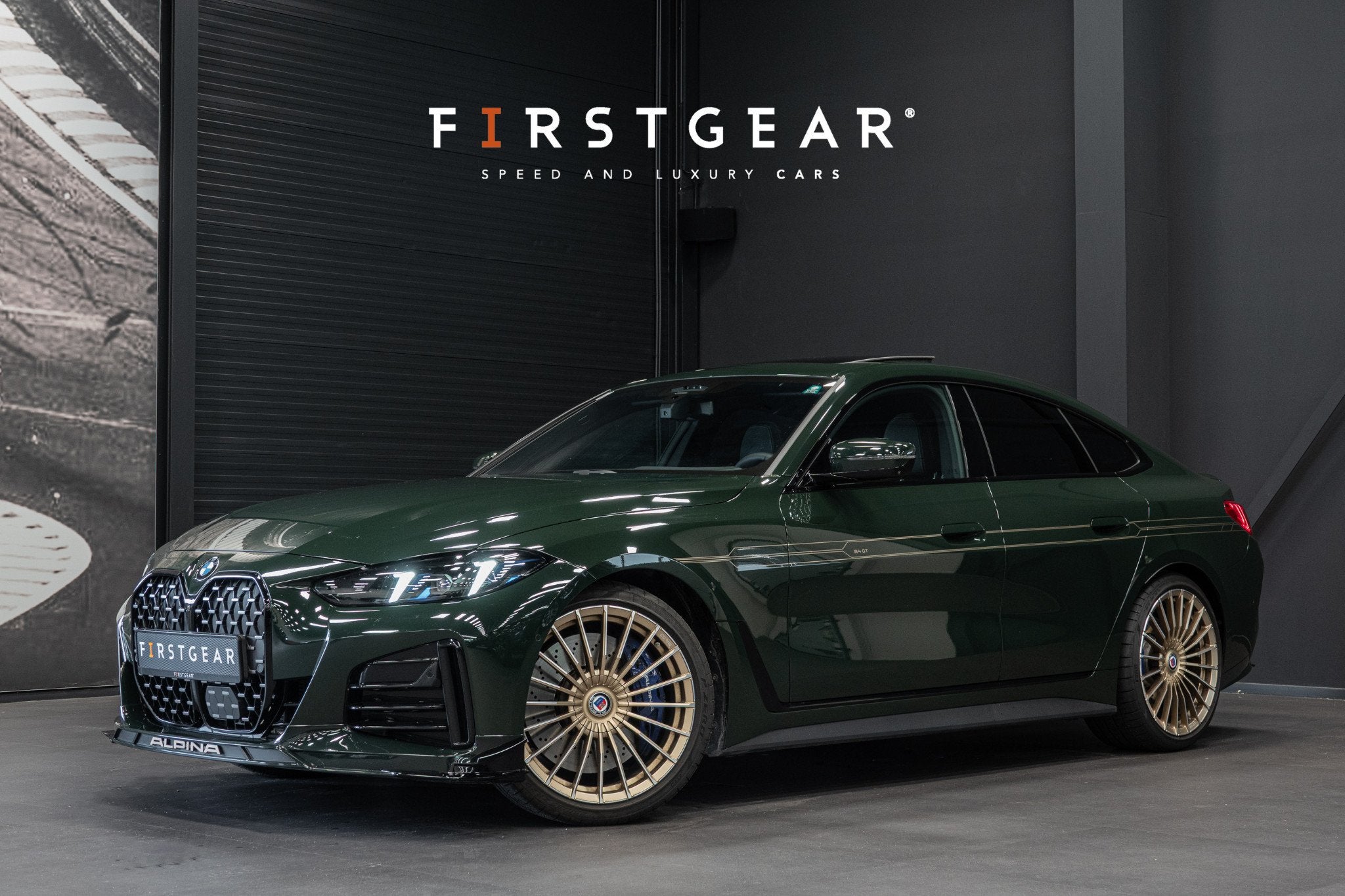 ALPINA B4 GT Gran Coupe *Nr. 50 / Brewster Green / Schuif-/k, Auto's, Alpina, Automaat, 1800 kg, Gebruikt, Zwart