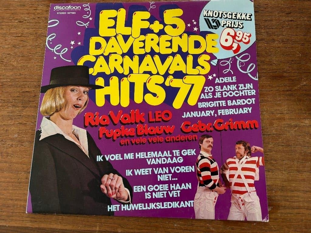 LP Elf +5 daverende carnavalshits '77, Gebruikt, Ophalen of Verzenden, 1970 - 1979, Levenslied of Smartlap