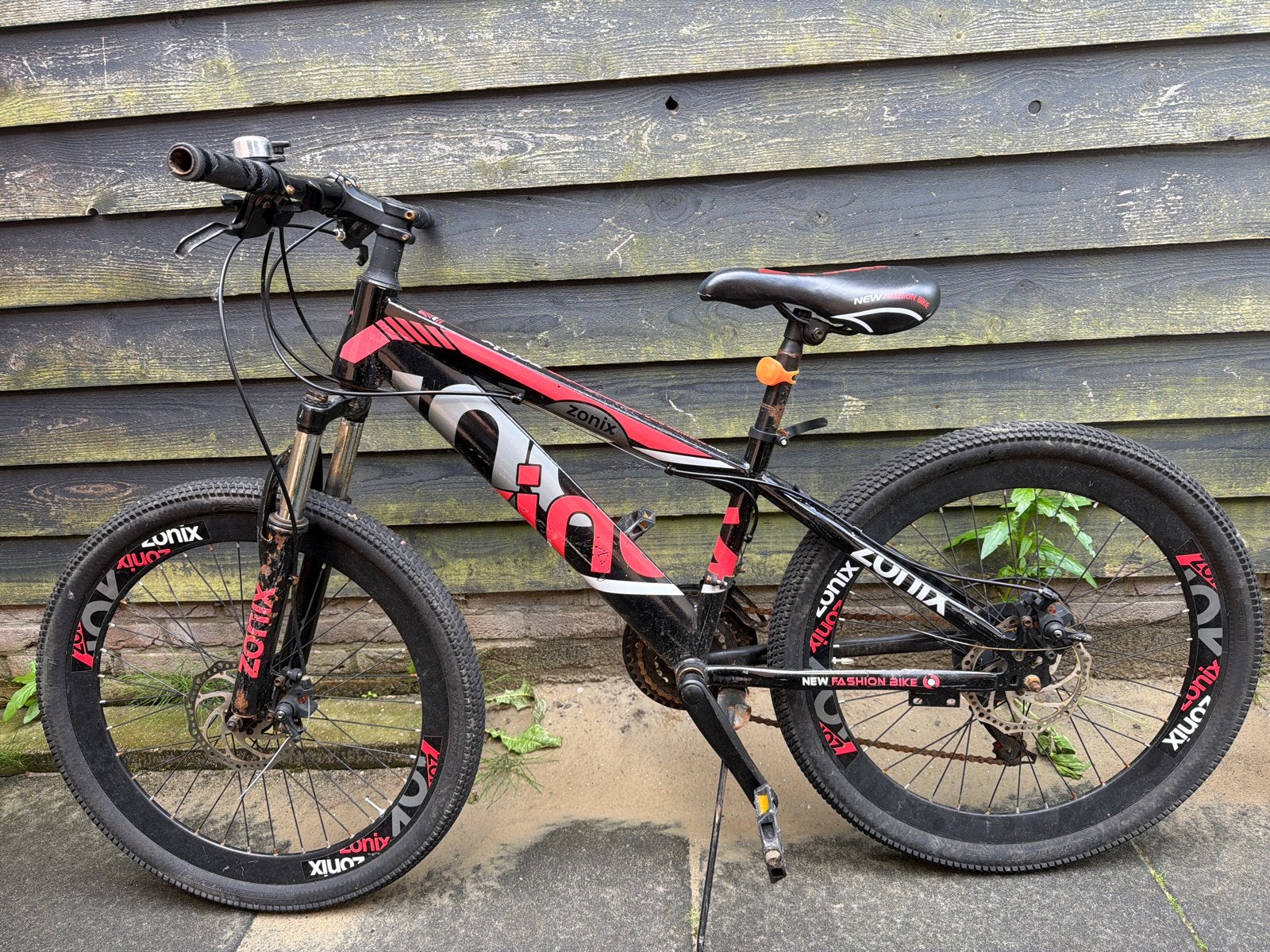 Zonix Mountainbike - Zwart/Rood, gebruikt, Gebruikt, Hardtail, Heren, Schijfrem