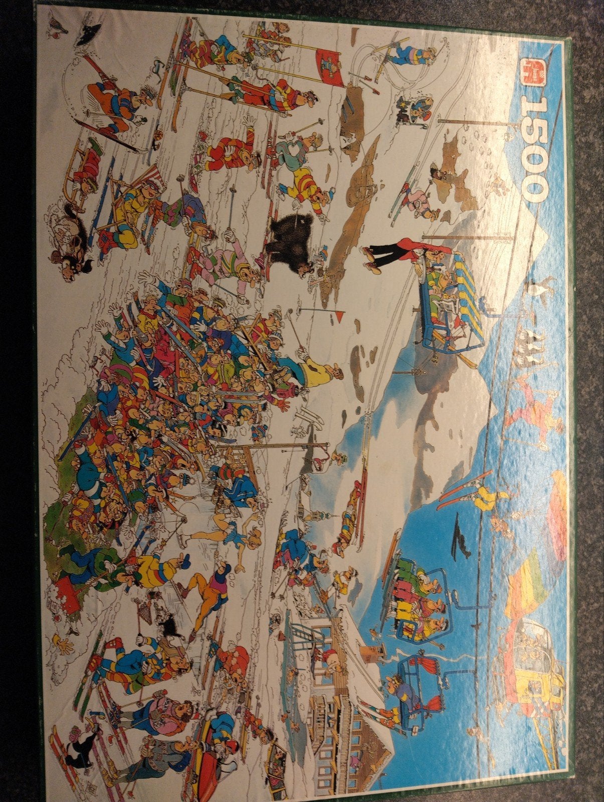 Legpuzzel 1500 stukjes - Skiën in de Alpen, Hobby en Vrije tijd, Denksport en Puzzels, Ophalen of Verzenden, 500 t/m 1500 stukjes
