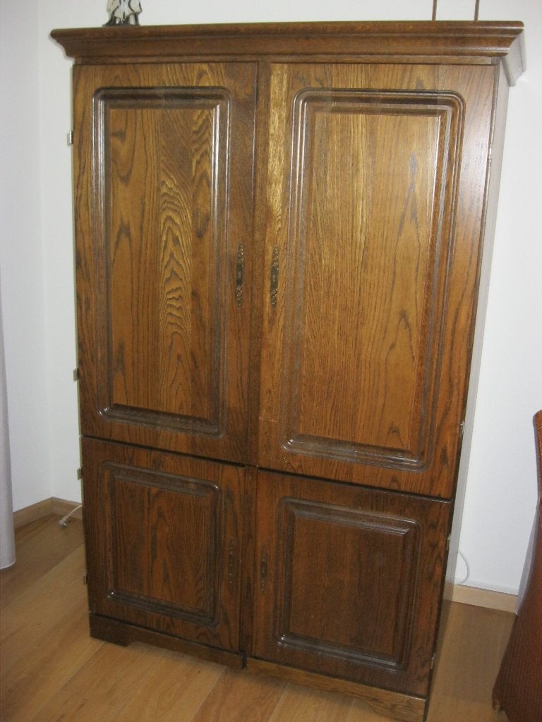 computerkast, Huis en Inrichting, Kasten | Computermeubels, Gebruikt, 120 tot 170 cm, 70 tot 120 cm, 40 tot 80 cm, Eikenhout, Ophalen