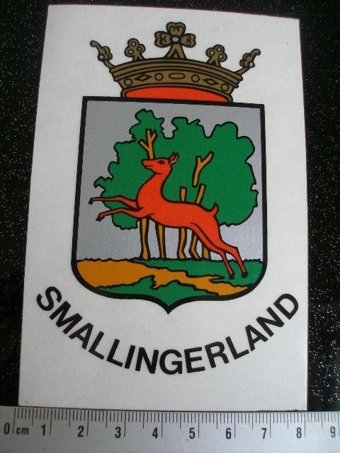 ruit sticker gemeente plaats logo embleem smallingerland, Verzenden, Zo goed als nieuw, Overige typen
