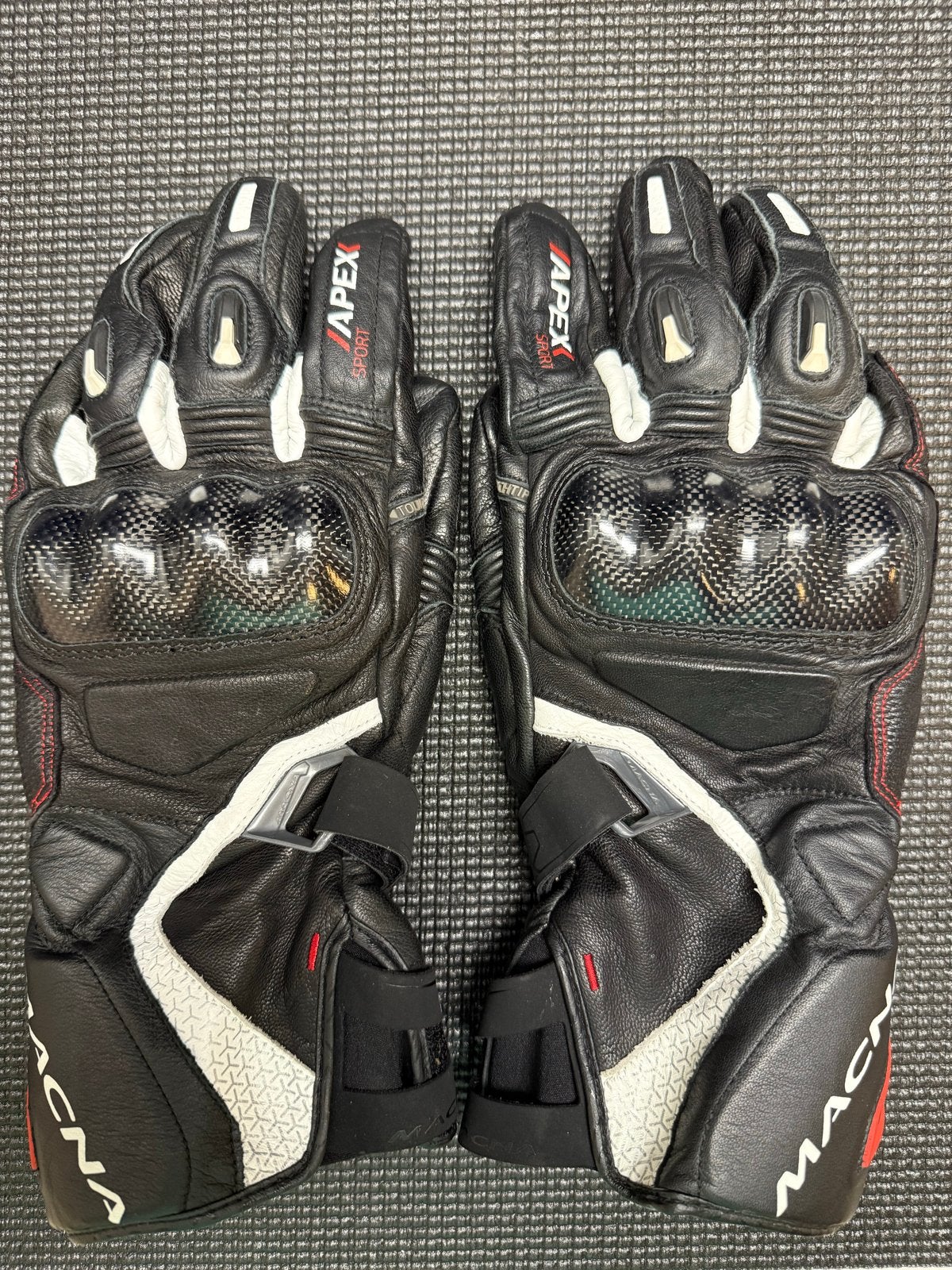 Macna Apex Sport Motorhandschoenen - Zwart/Wit/Rood XL, Ophalen of Verzenden, Tweedehands, Heren, Handschoenen
